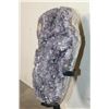 Image 5 : Big 20 lb Natural Druzy AMETHYST Crystal Cluster on a custom Metal Stand
