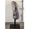 Image 9 : Big 20 lb Natural Druzy AMETHYST Crystal Cluster on a custom Metal Stand