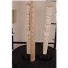 Image 14 : *TEXAS RESIDENTS ONLY* (2) Carved AFRICAN ELEPHANT IVORY Figures on Wooden Bases (ONE$)