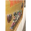 Image 11 : Vintage "Winchester" and "Union Pacific" Hand-painted Wooden Advertisement Sign with Carved Details