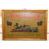 Image 1 : Vintage "Winchester" and "Union Pacific" Hand-painted Wooden Advertisement Sign with Carved Details
