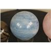 Image 5 : (4) Semi-Precious Polished MINERAL Spheres with Plastic Ring Stands (ONE$)