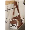Image 2 : COW HIDE Duffle Bag with the University of Texas Longhorn Logo