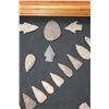 Image 4 : 113 Authentic Prehistoric South Texas Willow Leaf Arrow Points or Flint Preforms in a Wood Frame