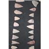 Image 6 : 113 Authentic Prehistoric South Texas Willow Leaf Arrow Points or Flint Preforms in a Wood Frame