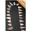 Image 8 : 113 Authentic Prehistoric South Texas Willow Leaf Arrow Points or Flint Preforms in a Wood Frame