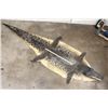 Image 3 : Big CROCODILE Hide Rug with a Felt and its Mounted Head