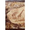 Image 3 : African Savanna Scene Tooled on ELEPHANT and OSTRICH Hide in an African Railwood Frame