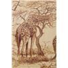 Image 5 : African Savanna Scene Tooled on ELEPHANT and OSTRICH Hide in an African Railwood Frame