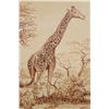 Image 6 : African Savanna Scene Tooled on ELEPHANT and OSTRICH Hide in an African Railwood Frame