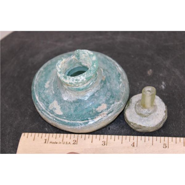 (2) Ancient ROMAN GLASS Bottles from the Roman Empire (ONE$)