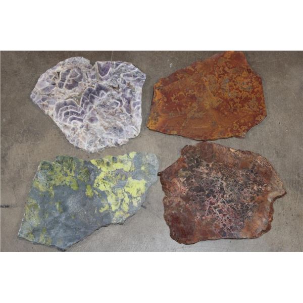 (4) Raw Mineral Slices (ONE$)