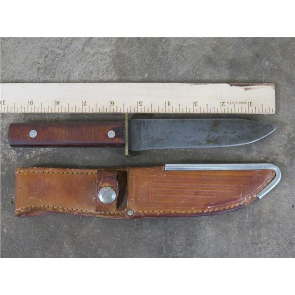 Antique (1920-1940) "CASE TESTED XX" KNIFE with a Leather Sheath