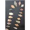 Image 5 : (62) Authentic Ancient Prehistoric Flint Arrow Points in a Wood Frame with No Glass