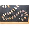 Image 6 : (62) Authentic Ancient Prehistoric Flint Arrow Points in a Wood Frame with No Glass
