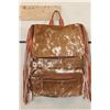 Image 1 : *Brand New* COW HIDE and Leather Backpack with a Laptop Pocket and Decorative Fringe