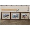 Image 1 : (3) Framed Wyoming Conservation Stamps with their matching Art Prints (ONE$)