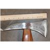 Image 4 : Contemporary Battle AXE with an Etched Steel Blade and Leather Sheath
