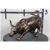 Image 1 : BRONZE "Wall Street" BULL Sculpture, Weight 3lbs