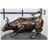 Image 2 : BRONZE "Wall Street" BULL Sculpture, Weight 3lbs