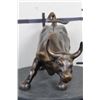 Image 4 : BRONZE "Wall Street" BULL Sculpture, Weight 3lbs