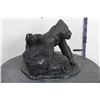 Image 4 : BRONZE GORILLA Sculpture, Weight: 4lbs 4oz
