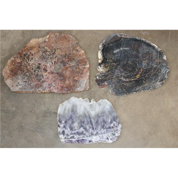 (3) Mineral Slab Slices (ONE$)