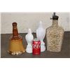 Image 2 : (3) Vintage DECANTERS and (1) Diamondback RATTLESNAKE Skin Wrapped Crown Bottle (ONE$)