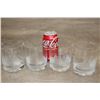 Image 5 : Set of (4) Vintage "Clipper" by Toscany Etched Old-Fashioned Whiskey Glasses (ONE$)