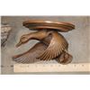 Image 3 : (1) Hand-carved and Painted Wooden GOOSE and (1) Hand-carved Wooden DUCK Shelf (ONE$)