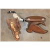 Image 7 : (1) Hand-carved and Painted Wooden GOOSE and (1) Hand-carved Wooden DUCK Shelf (ONE$)