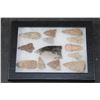 Image 1 : (13) ARROWHEADS in a Display Case with Glass (ONE$)