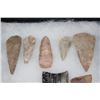 Image 4 : (13) ARROWHEADS in a Display Case with Glass (ONE$)