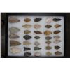 Image 1 : (33) Native American ARROWHEADS in a Display Case (ONE$)