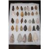 Image 2 : (33) Native American ARROWHEADS in a Display Case (ONE$)
