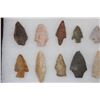 Image 6 : (33) Native American ARROWHEADS in a Display Case (ONE$)