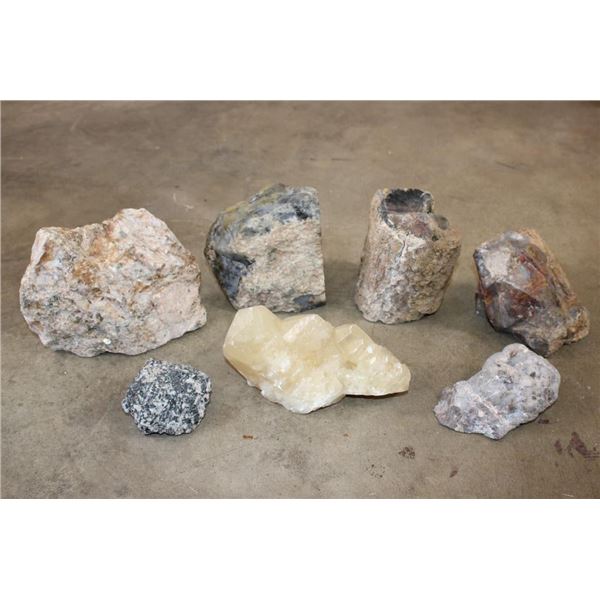 (7) ROCK SPECIMENS, Weight 23 lbs (ONE$)