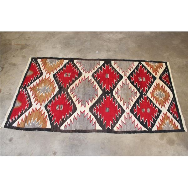Early to Mid 20th Century Hand-woven Navajo Blanket or Rug