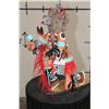 Image 1 : Hand-carved and Hand-painted Native American WOLF KACHINA Doll on a Wood Base