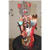 Image 4 : Hand-carved and Hand-painted Native American WOLF KACHINA Doll on a Wood Base