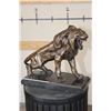 Image 1 : Roaring African LION Bronze Sculpture, Weight 15 lbs