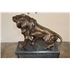 Image 4 : Roaring African LION Bronze Sculpture, Weight 15 lbs