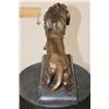 Image 5 : Roaring African LION Bronze Sculpture, Weight 15 lbs