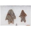 Image 3 : (12) Prehistoric South Texas Bandera Flint Surface Finds ARROWHEADS in a Display Case (ONE$)