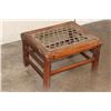 Image 1 : Antique Chinese Wood Stool with a Woven Hide Top