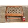 Image 2 : Antique Chinese Wood Stool with a Woven Hide Top