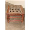 Image 6 : Antique Chinese Wood Stool with a Woven Hide Top