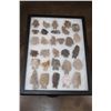 Image 1 : (30) South Texas Surface Finds Heartbreaker ARROWHEADS in a Display Case (ONE$)