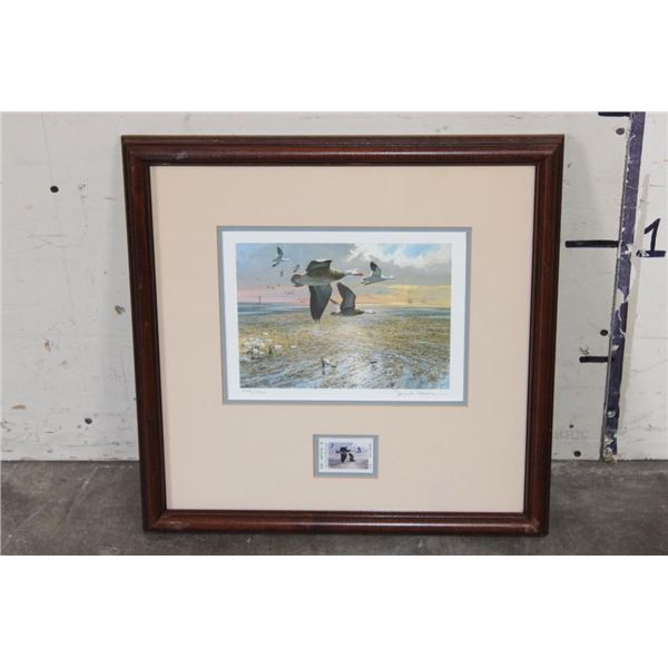 Limited Edition 1985 Waterfowl Stamp and Print signed and numbered by John P. Cowan
