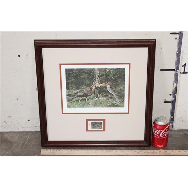 Limited Edition 1993 Turkey Stamp and Print signed and numbered by John P. Cowan